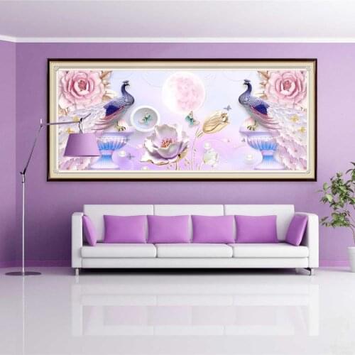 5D Diamond Painting Full Drill Round Square Landscape DIY Diamond Embroidery Peacock Animals Picture of Rhinestone Home Decor
