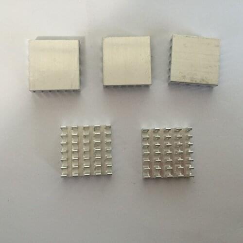 5 x Silver Tone Aluminum Cooler Radiator Heat Sink Heatsink 19mm x 19mm x 5mm