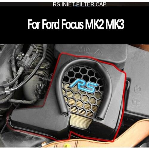 Car Air Filter Box Inlet Protection Cover Car Accessories High flow intake hood for Ford Focus MK3 RS ST Kuga 2012-2018
