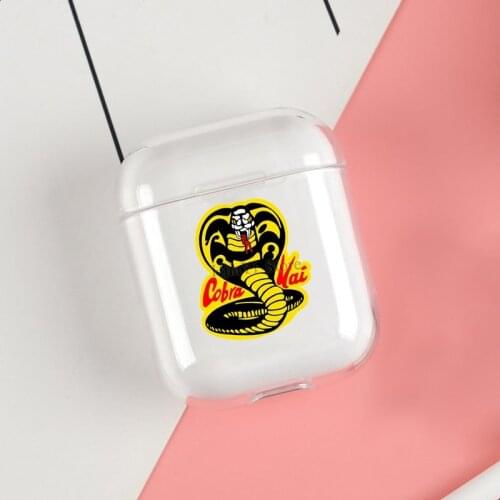 Cobra Kai Snake Cases For Apple AirPods 1 2 Case Clear Wireless Bluetooth Earphone Case Protective Shell