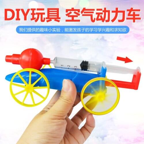 DIY Air Power Assemble Model Car Creative Vehicle Building Toys For Children Boys Syringe Drive Kids educational Toys