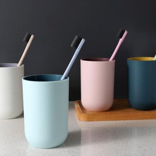 Double colors wash cup household mug brushing cup thickening non-slip base