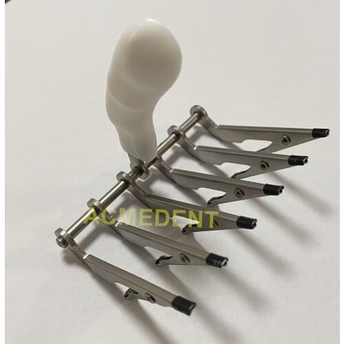 Ergonomics Dental Lad Denture Holder Brush Enamel Clip 6Pcs-Clamp Tooth Soft Head NoHarm to Porcelain Crown Veneer Brushes