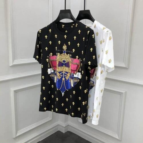 Size Plus Runway Fashion Tees High Quality Cotton Women Men Flower Letters Print Casual XXL XXXL White Black T-Shirts