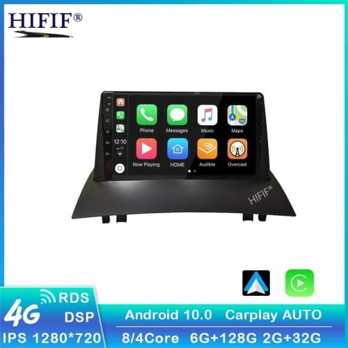 For Renault Megane 2 Android 10 2002-2009 Head Unit Stereo 2 Din Car GPS Navigation Multimedia Video Player FM Wifi with Fram