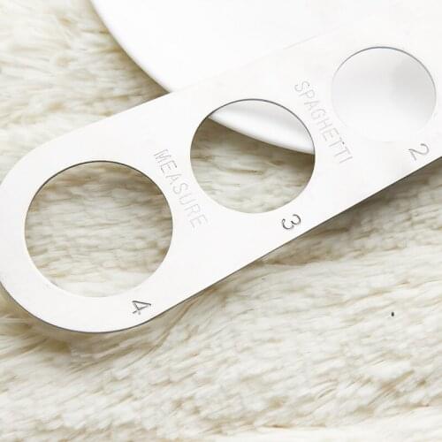 Stainless Steel Pasta Spaghetti Measuring Ruler 4 Holes Western Restaurant Kitchen Gadgets Supplies