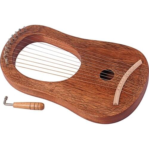Lyre Harp Okoume Body & Wrench Perfect New Year Gifts for Music Lovers Kids Children