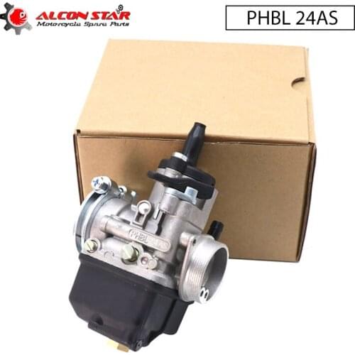 Alconstar- 24mm Dellorto PHBL 24AS Motorcycle Carburetor Carb 4 Stroke R2710 Carburateur For Piaggio Vespa 100CC 250CC Racing