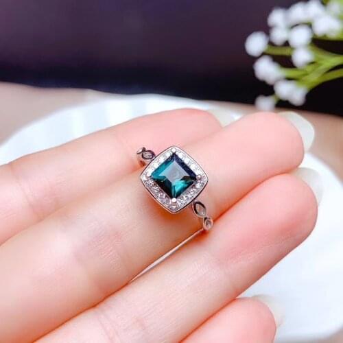 New Coming Natural and Real Natural Real Anniversary ring Tourmaline ring 925 sterling silver Fine jewelry Tourmaline ring
