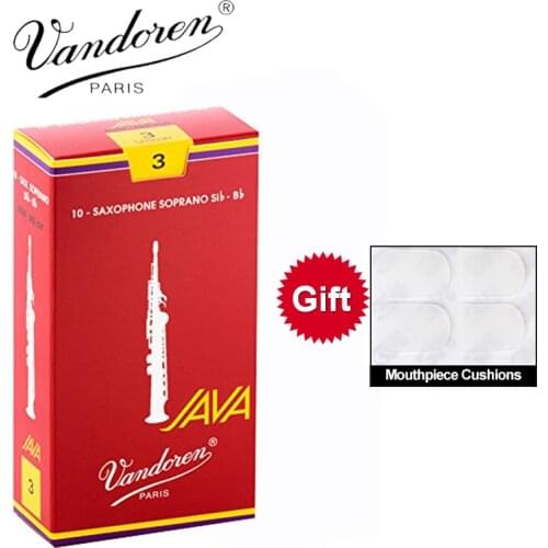 Original France Vandoren JAVA Soprano Sax Red Reeds /Bb Soprano Saxophone Reeds 2.5# 3.0# Box of 10 [With Gift]