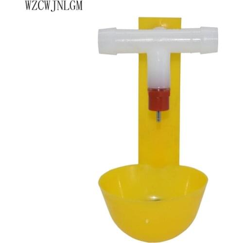Red Poultry Hanging Cup Drinking Fountains Birds Coop Feed Poultry Water Drinking Cups Chicken Water Bowl Nipple 50pcs