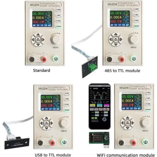 WZ5005 DC DC-Buck Converter CC CV 50V 5A Power Module Adjustable Regulated Laboratory Power Supply 5V 12V 24V Communication