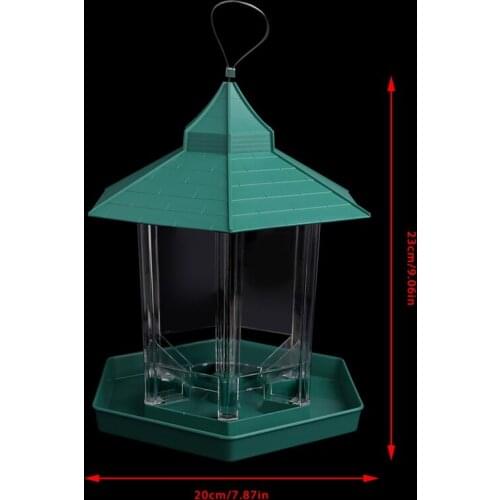 Popular Waterproof Gazebo Hanging Wild Bird Feeder Outdoor Feeding For Garden Decoration jul7