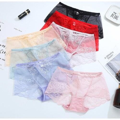 Sexy Lace Panties Women Seamless Breathable Stretch Briefs Female Lace Underwear Thin Lady Lingerie Panties Underwear