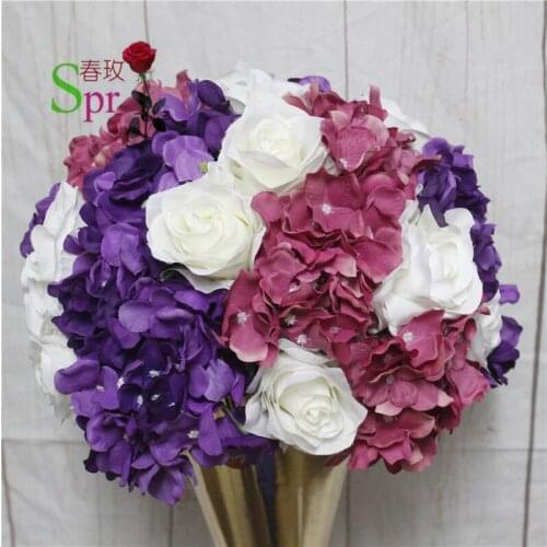 SPR NEW!!Free shipping! wedding road lead artificial flower balls wedding table flowers centerpiece flower ball decoration