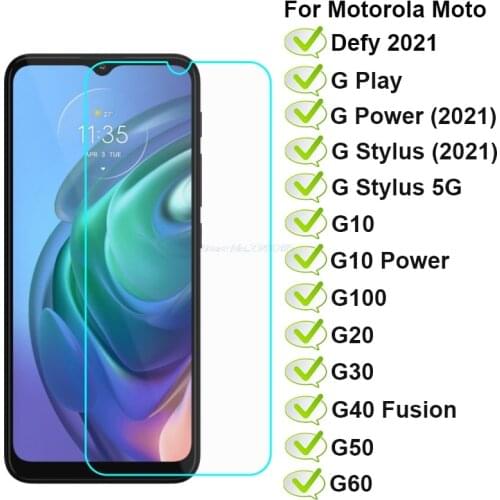 Glass For Motorola Moto G9 Power Plus Defy 2021 Film on Moto G Play G Power Stylus 5G G10 Power G100 G20 G30 G40 Fusion G50 G60
