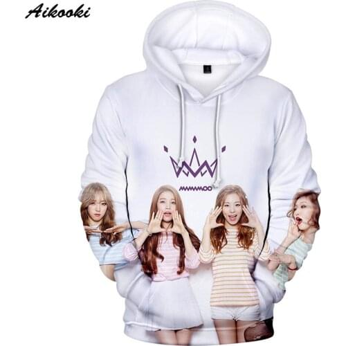 MAMAMOO Hoodies Men Women Hooded Singers Cotton Sweatshirts K Pop Band Team MAMAMOO Hoody Boys/girls Streetwear Pullovers