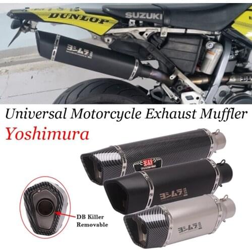 Inlet 51mm Universal Motorcycle Exhaust Muffler Pipe Yoshimura Escape Moto Muffler DB Killer For FZ1 R6 R15 R3 ZX6R ZX10 Z900