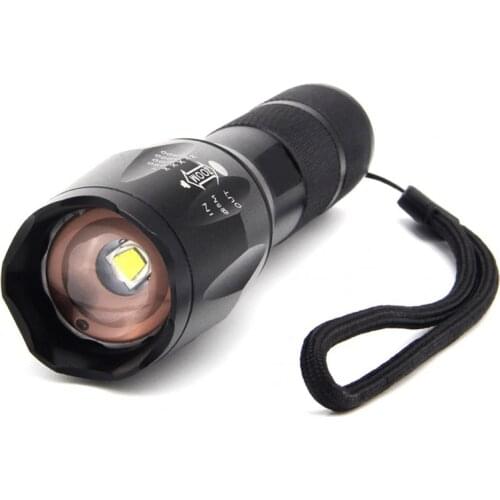 Highlight LED Flashlight 5-mode White Light T6 1000lm Zoomable Flashlight 18650 Torch Camping Light LED Lamp Torchlight