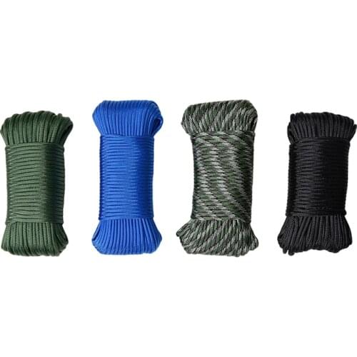 High Quality Outdoor Climbing Rescue Rope 9 Core Umbrella Rope Lifesaving Missed Rope Equipment Outdoor Climbing Accessory Tools