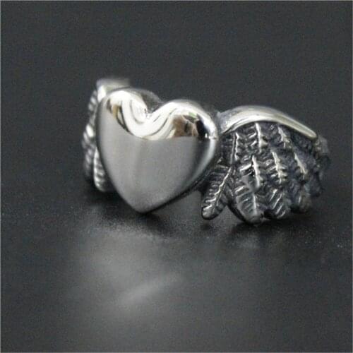 1pc Support Drop Ship Size 5-10 Lady Girls Love Ring 316L Stainless Steel Fashion Jewelry Love Heart Ring