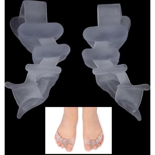 1Pair Toe Separator Foot Hallux Valgus Corrector Hammer Toe Splint Straightener Orthopedic Brace