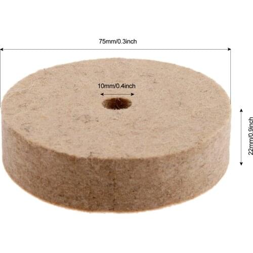 1Pc Diameter 3" Drill Grinding Buffing Wheel Felt Wool Polishing Pad Abrasive Disc for Wood Metal Ceramic Marble Abrasive Tools
