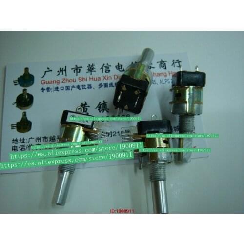 1pcs/lot Taiwan production F128 double with switch potentiometer A50K handle length 20MMF