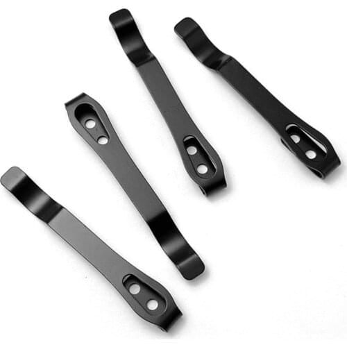 1Pcs New 420 Steel Knife Holder Pocket Knife Clip Edc Folding Knife Back Clip With Screws Diy Knife Tool Accessories