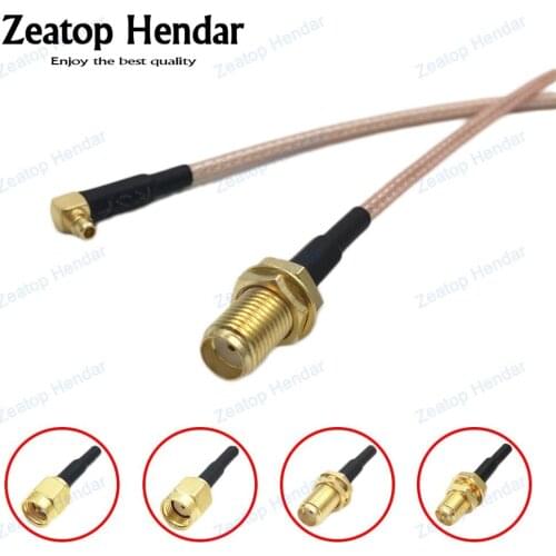 10Pcs RG316 Cable Brass 4Types SMA / RP-SMA Male / Female Plug to Right Angle MMCX Male Jack RF Coaxial Wire Connector