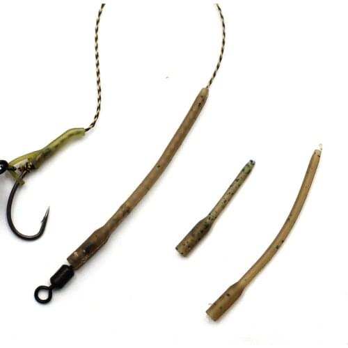 20PCS Carp Fishing Accessories Hook Sleeve Anti Tangle Sleeves Line Aligner for Carp Fishing Rig Hair Ronnie Rig Terminal Tackle