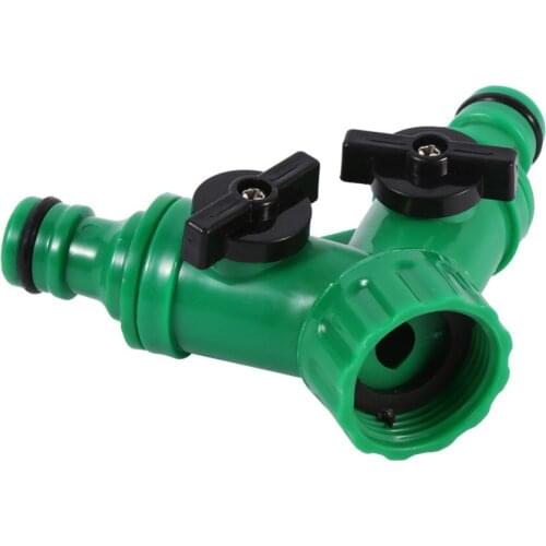 2 Way tap Garden Tap Irrigation Valve Hose Pipe Splitter Quick Connector Hose Pipe Adapter for Garden Tubing Watering System