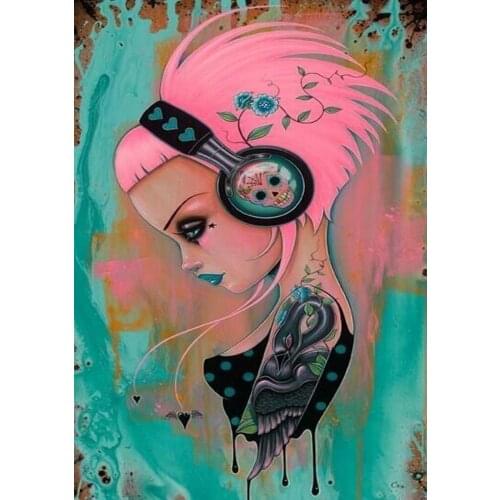 5D Diy Diamond Painting Anime Horror Skull Art Round Diamond Embroidery Picture Mosaic Halloween Gift Home Decoration