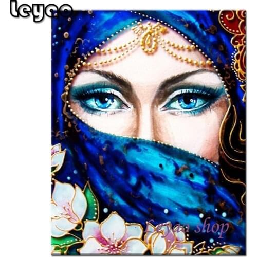 5D DIY Diamond Painting cross stitch Masked woman mosaic full square round diamond embroidery rhinestone home decor