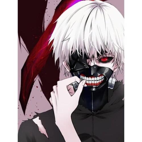 5D DIY Diamond Picture Embroidery Home Decoration Painting Full Square Drill Tokyo Ghoul Cross Stitch Gift Handmade Wa XN138
