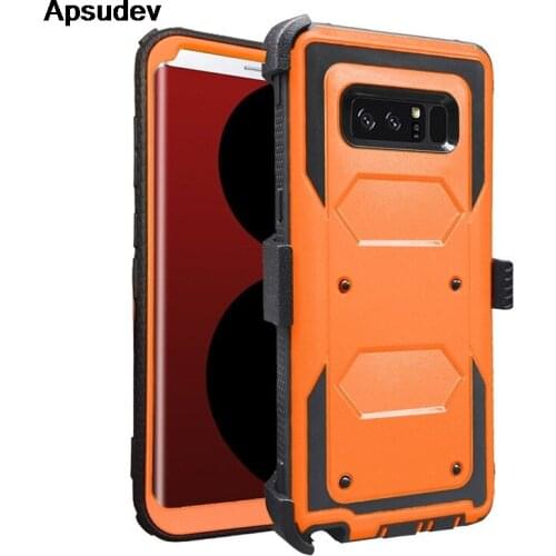 Apsudev Defender Cases For Samsung Note 8 PC Case Soft TPU Edge Hybrid Protective Case Cover For Samsung Note 7 with Belt Clip
