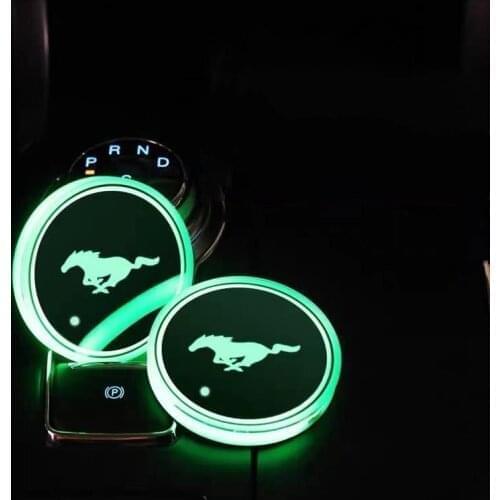 Car LED cup lamp car interior atmosphere lamp Car Colorful water cup lamp fashion atmosphere lamp For Ford Mustang GT SHELBY GTE