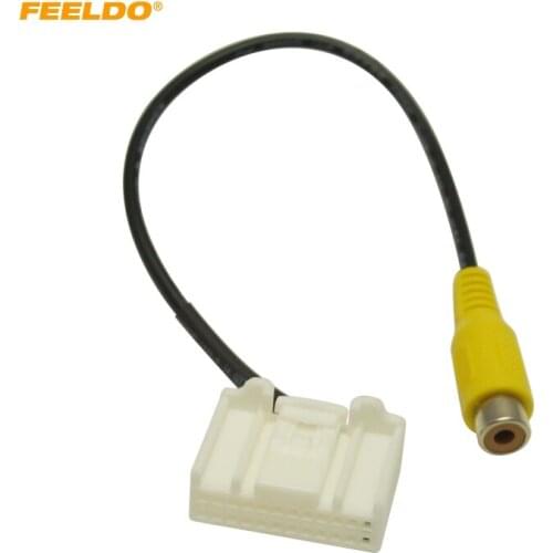 FEELDO Car Rear Camera Parking Video Reversing RCA Cable Adapter For Toyota RAV4 Reiz Radio Head Unit #HQ5666