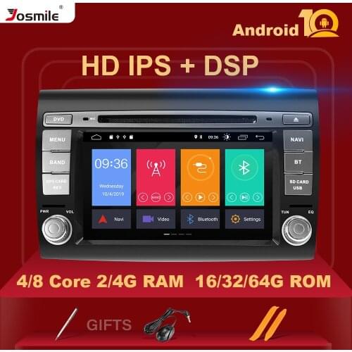 IPS DSP 4G RAM Android 10 Car DVD player For Fiat/Bravo 2007 2008 2009 2010 2011 2012 Radio GPS Navigation Tpms Rear camera DVR