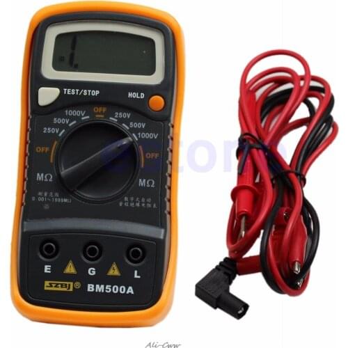2018 HOT Discount 1000V BM500A 1999M Digital Insulation Resistance Tester Meter Megohmmeter Megger