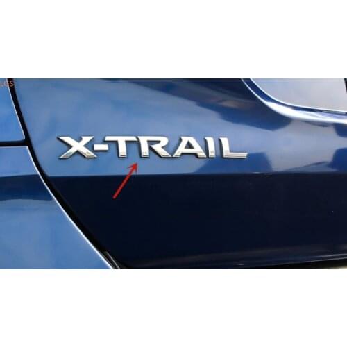 For Nissan X-Trail 2014-2020 Chrome Rear door Alphabet car logo Trunk Alphabet car logo decoration Car styling