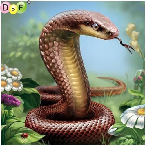 DPF DIY The cobra 5D diamond mosaic full square diamond embroidery needlework wall painting diamond painting cross stitch crafts