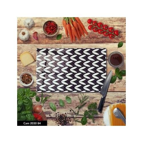 DTMEXPRESS Temperred Glass Decorative Kitchen Cutting Board Easy Clean Healthy Food Fruit Chopping Presentation