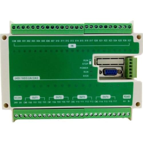 FX3U-40MR/MT-2AD2DA Plate PLC Supports RS485 Analog