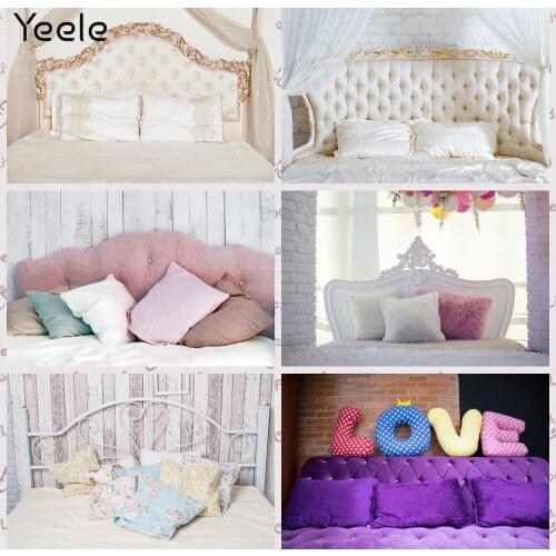 Yeele Bedroom Wooden Boards Wall Curtain Headboard Pillows Baby Background Customized Photographic Backdrops For Photo Studio