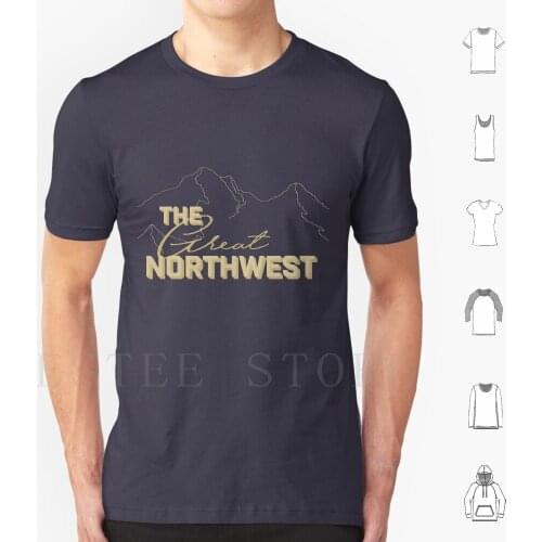 The Great Northwest T Shirt Cotton Men DIY Print Washington Northwest Oregon Idaho Adventure Hike Mountain Bike Run Washington