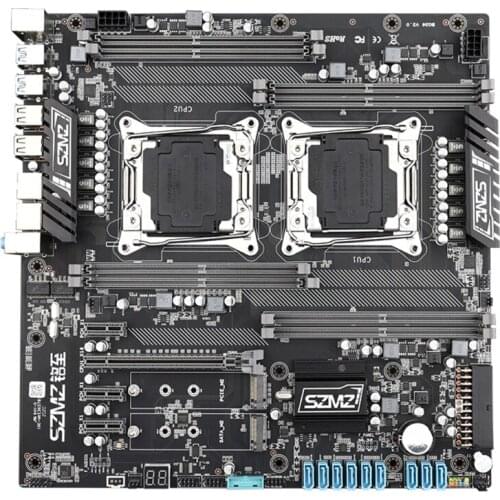 LX0B x99 Z8 Dual Desktop Motherboard PCI-E 16X DDR4 * 8 2400MHz Memory Slot NVME M.2 Interface SATA3.0 *9 NVME M.2 ALC662 5.1