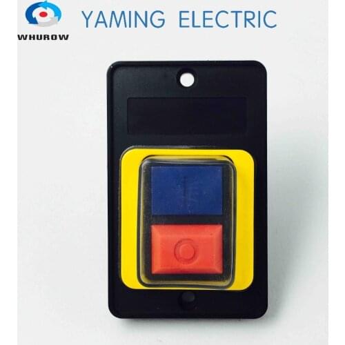 Bench drill Switch On Off Push Button Switch self-locking 10A 220V/380V waterproof cutting machine switch Factory direct sale