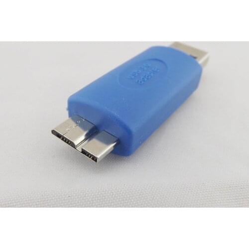 10Pcs USB 3.0 A Male Plug To Micro USB 3.0 B Male Gender Changer Converter Adapter