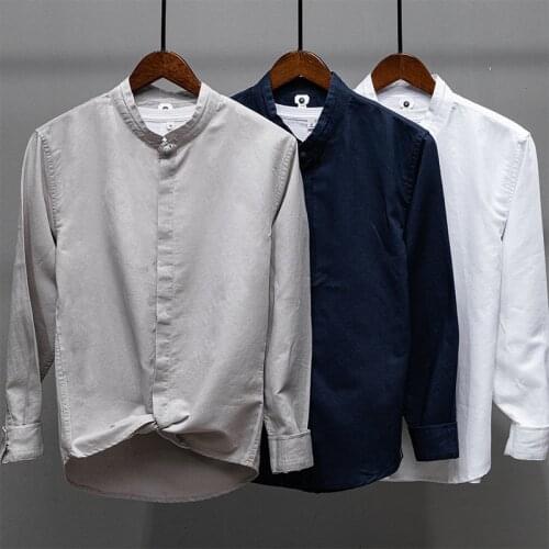 Men Casual Long Sleeve Cotton Linen Shirts Fashion Men Dress Shirts Long Sleeve Blusas Masculinas Vintage Shirt Mens Clothing